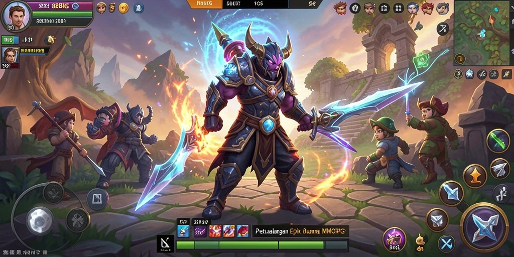 Tampilan gameplay 88BIG yang epik dalam dunia MMORPG.