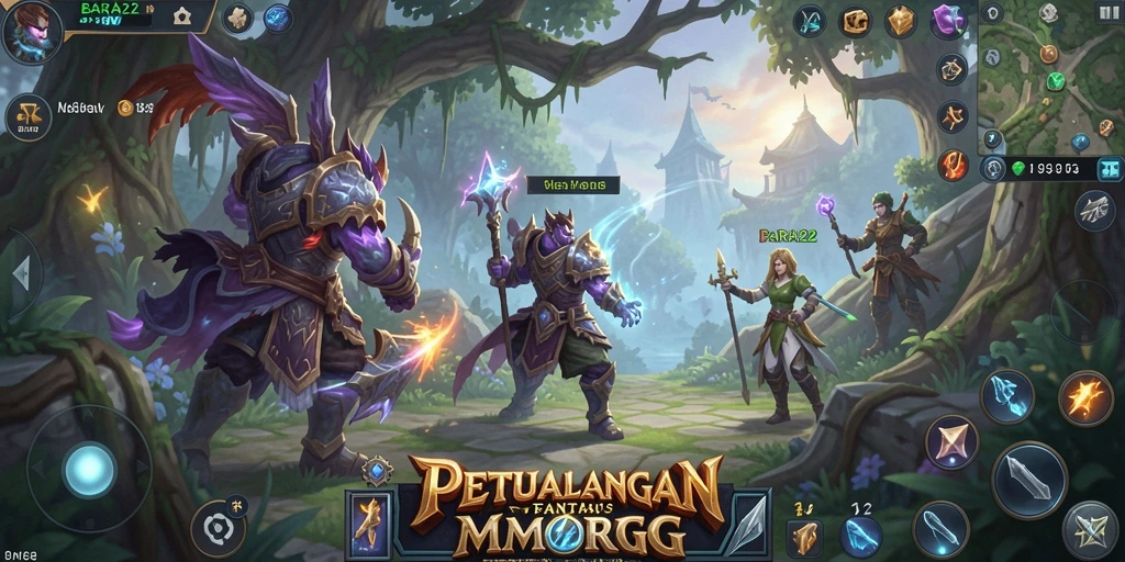 Tampilan gameplay seru di dunia MMORPG BARA22.