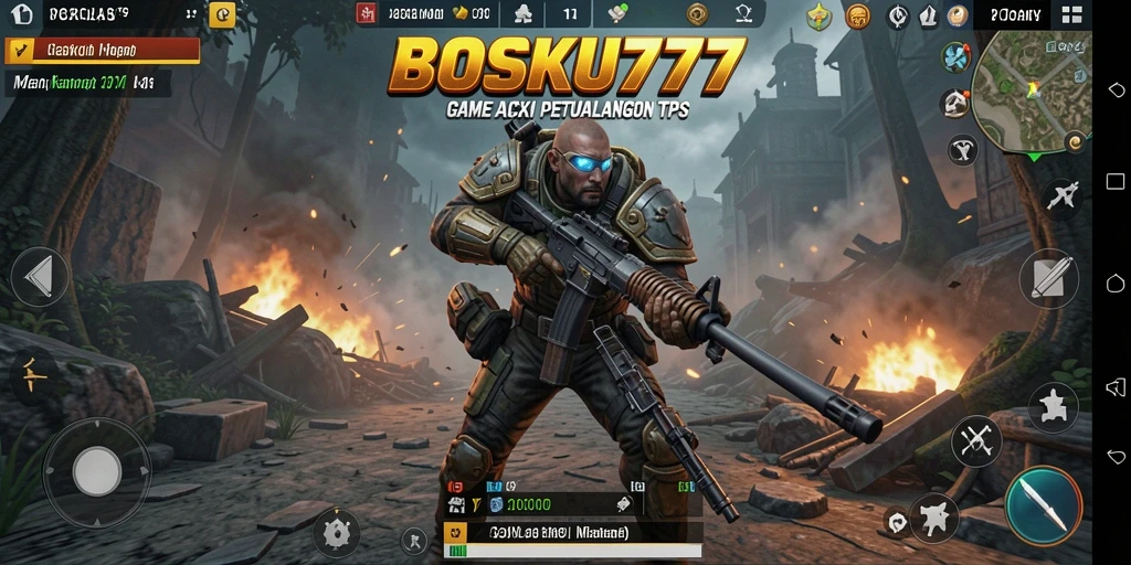 Tampilan gameplay seru dengan aksi tak terduga di BOSKU777.