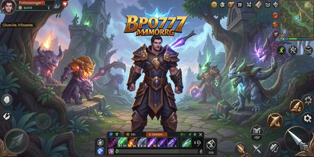 Gameplay BPO777 menampilkan pertempuran seru dan eksplorasi dunia yang indah.