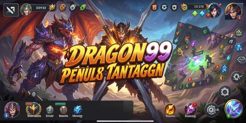 Screenshot gameplay menunjukkan aksi seru dan strategi dalam DRAGON99.