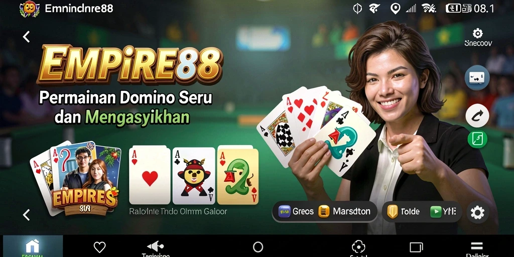 Tampilan gameplay seru EMPIRE88 yang menampilkan aksi domino.