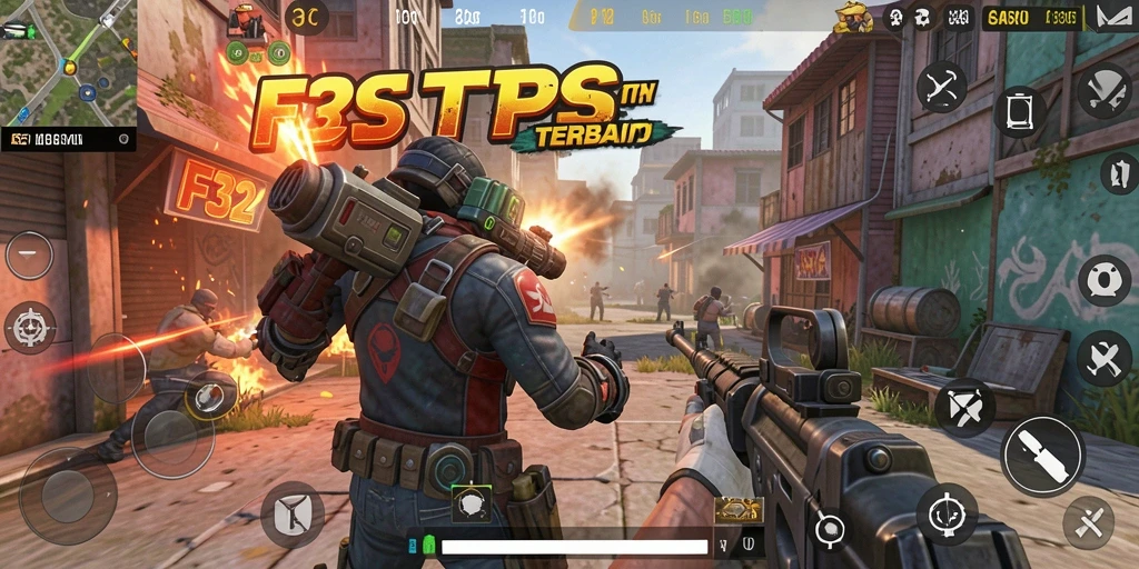 Tampilan gameplay seru dan aksi mendebarkan di F32.