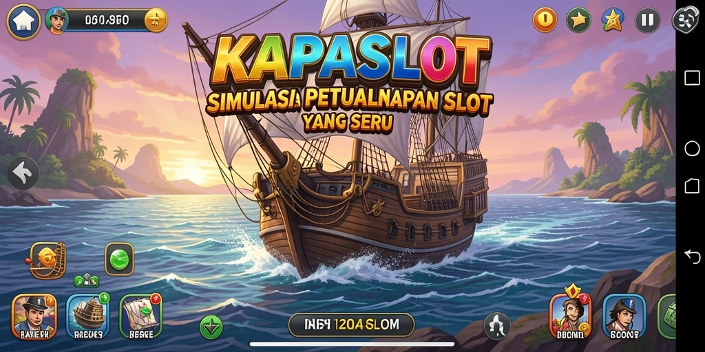 Tampilan gameplay KAPALSLOT yang seru dan menantang di lautan.