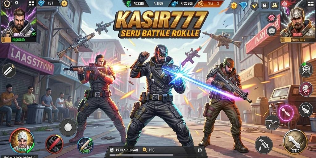 Tampilan gameplay seru dalam KASIR777 Battle Royale.