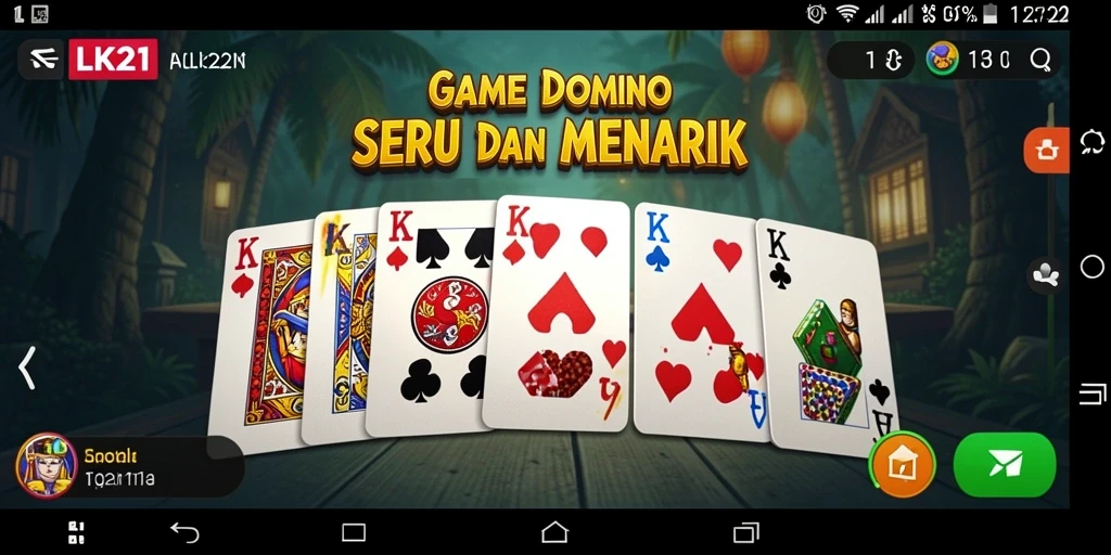 Screenshot gameplay LK21 menunjukkan keseruan bermain Domino.
