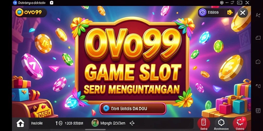 Screenshot gameplay OVO99 menunjukkan mesin slot yang menarik dan dinamis.
