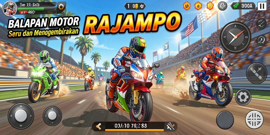 Tampilan gameplay RAJAMPO yang seru dan mendebarkan.