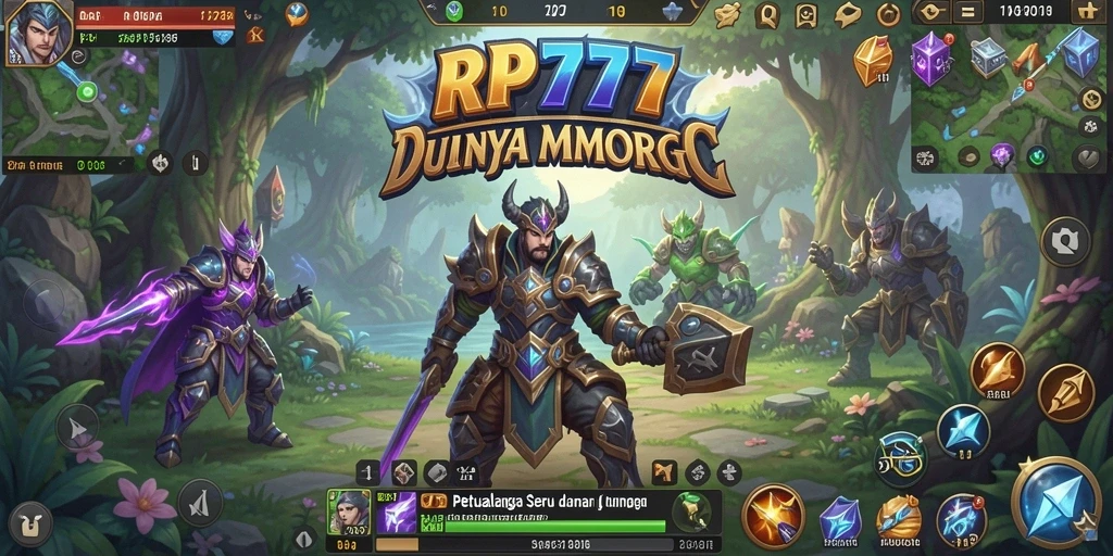 Tangkapan layar gameplay RP777 yang menunjukkan aksi epik dalam dunia MMORPG.