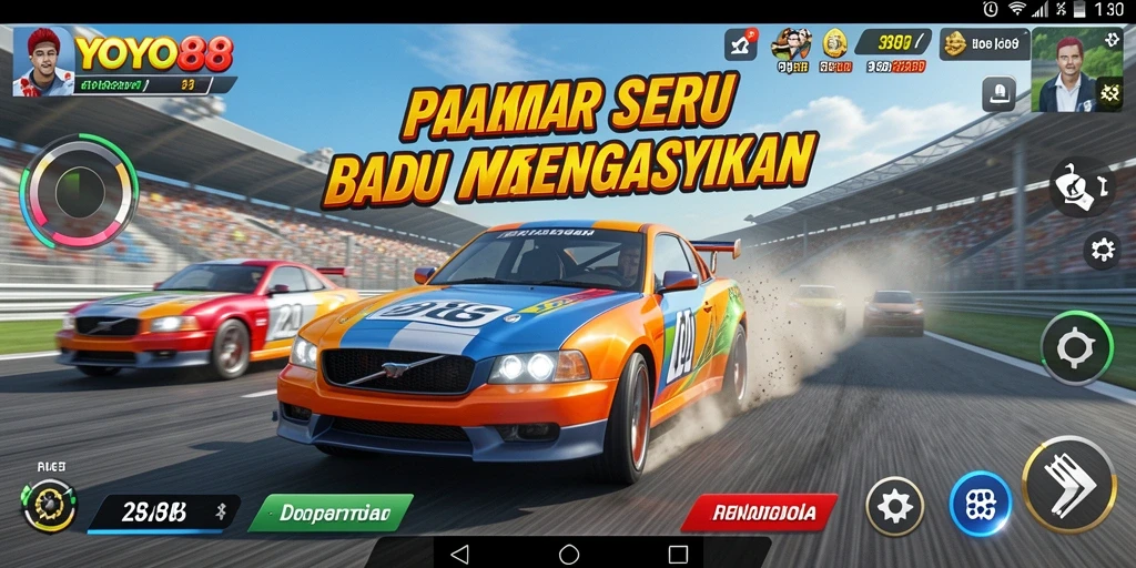 Screenshot menampilkan aksi balapan seru di YOYO88 dengan grafik yang menawan.
