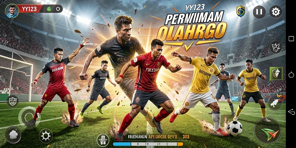 Screenshot YY123 menampilkan aksi seru dalam pertandingan olahraga.