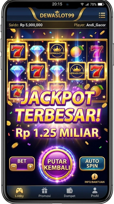 Tampilan utama aplikasi dewaslot99 dengan antarmuka yang menarik.